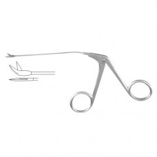 Wullstein Micro Scissor Bent Upwards Stainless Steel, 8 cm - 3" Blade Size 4.0 x 1.8 mm
